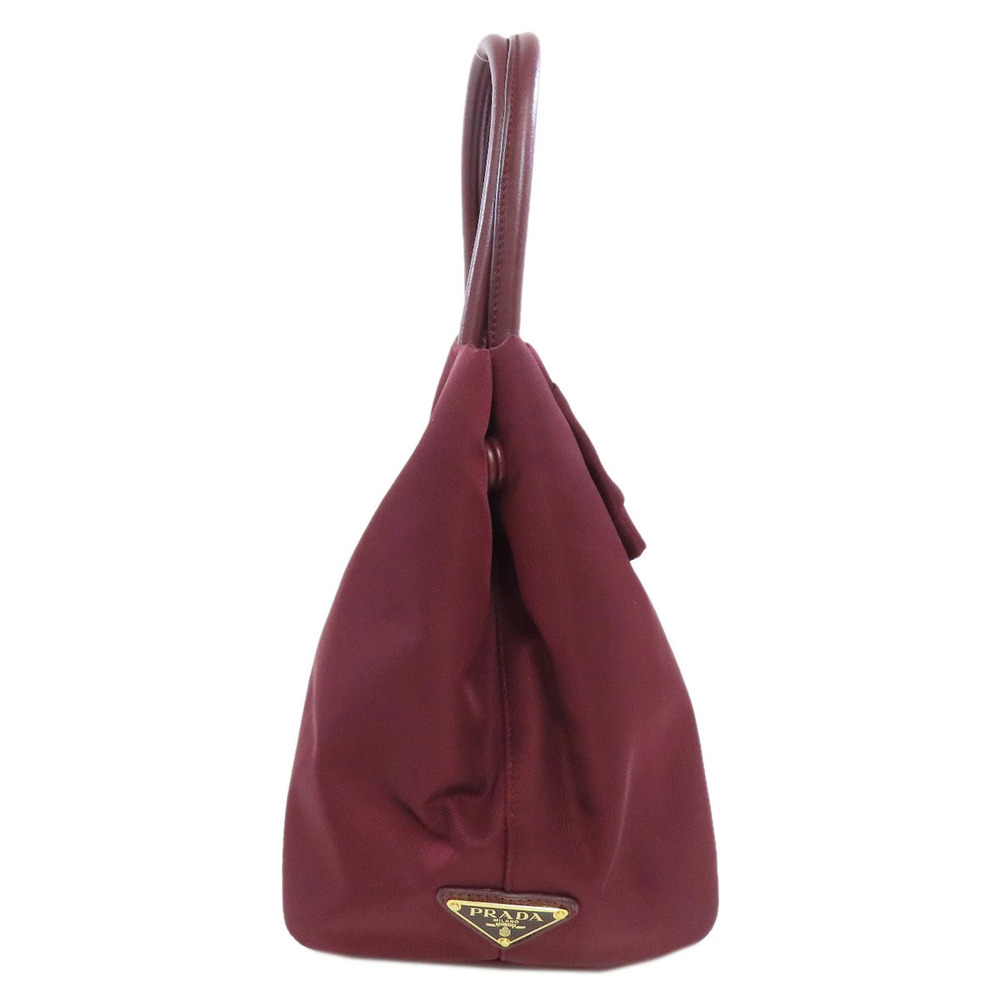 Prada Red Handbag Motif Bow Rion - Picture 3 of 11
